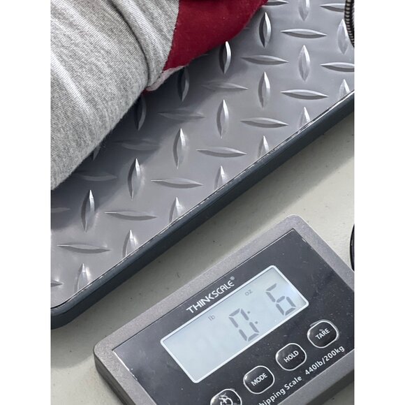 Chris Carol Raglan Tee Stripe Sleeve Womens M Gray Red Black Stretch Long Sleeve - Picture 8 of 8